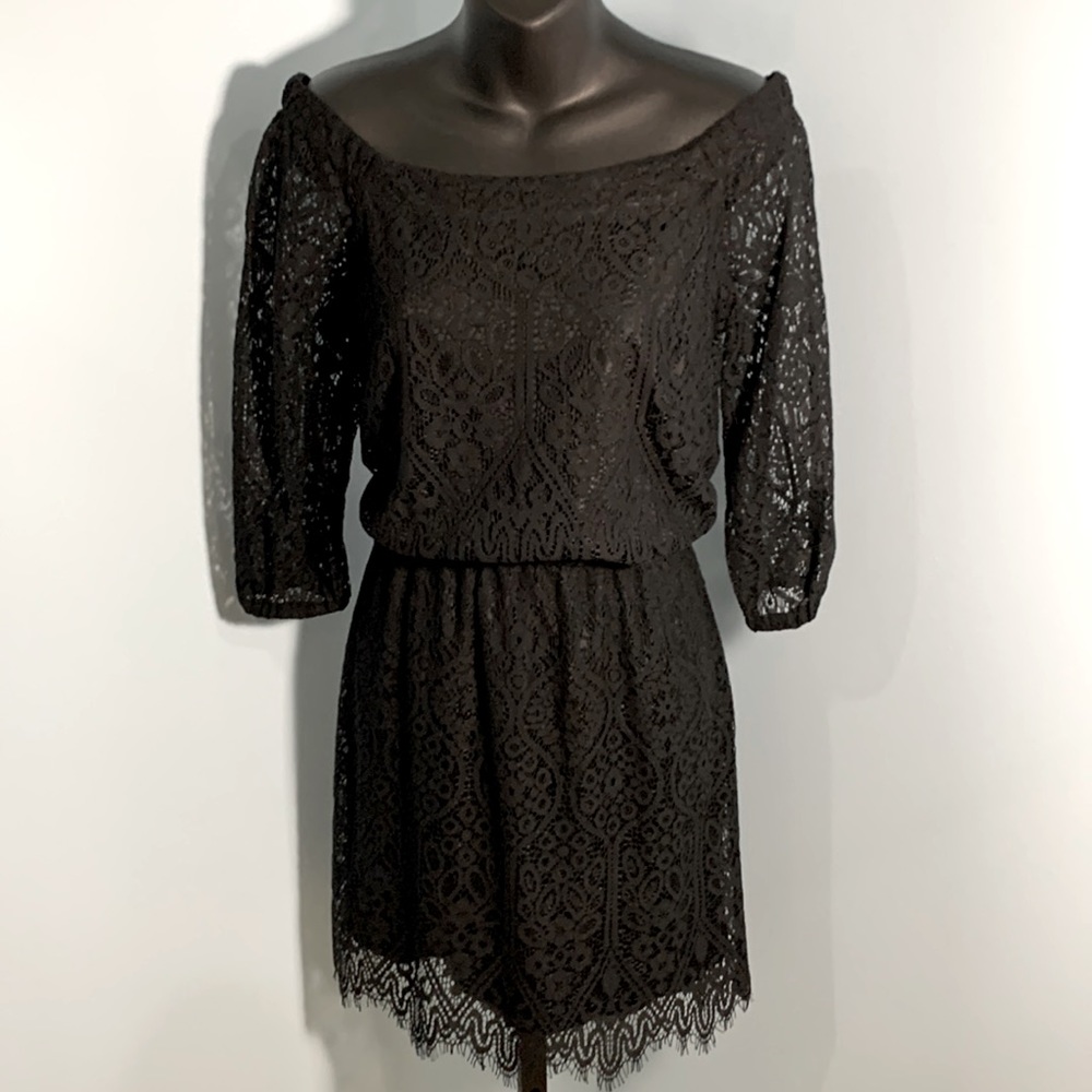 White House Black Market Black Lace Dress